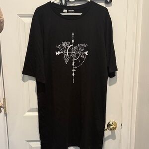 Noisy May oversized Black Graphic T-Shirt dress